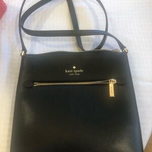 Kate Spade Elegant Black Leather Crossbody Bag